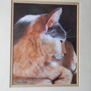 11 x 14 Limited Edition print of cat profile